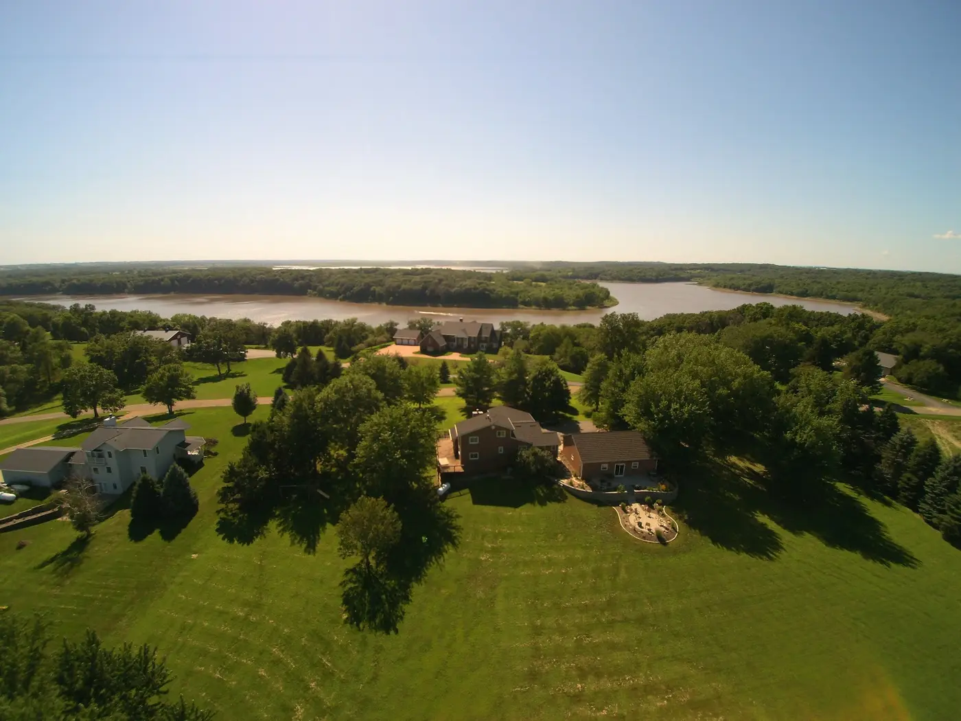 Aerial drone survey of a Cedar Rapids Iowa residential estate — property mapping by Landforms Design Inc