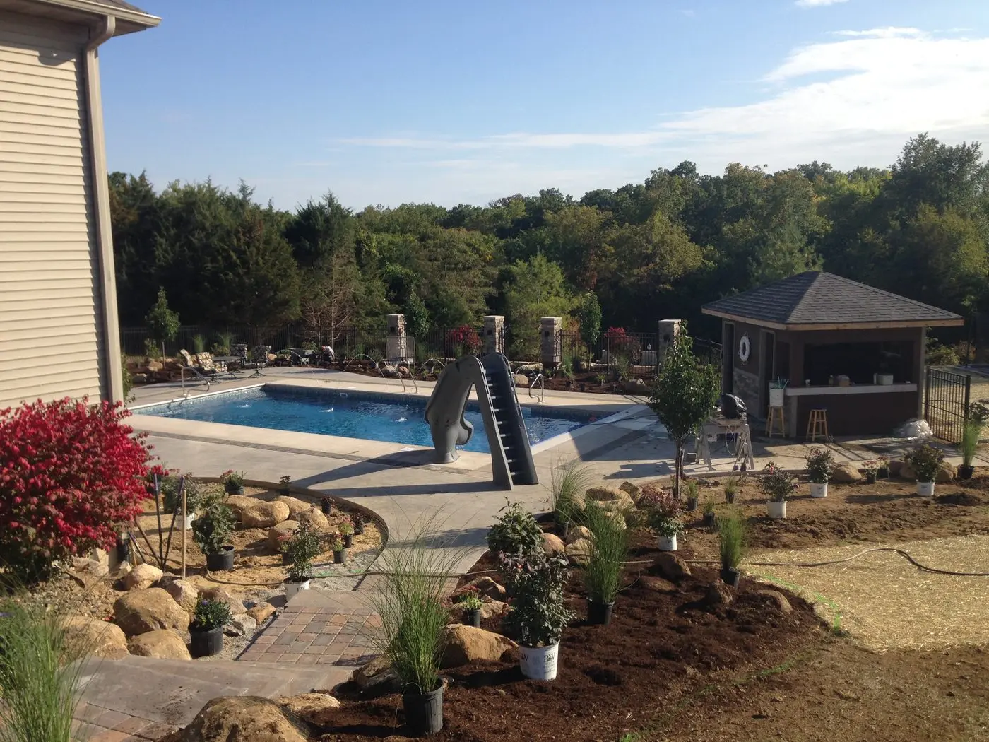 Landscape project by Landforms Design Inc in Cedar Rapids Iowa