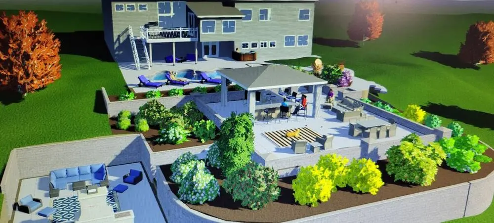 Landscape project by Landforms Design Inc in Cedar Rapids Iowa