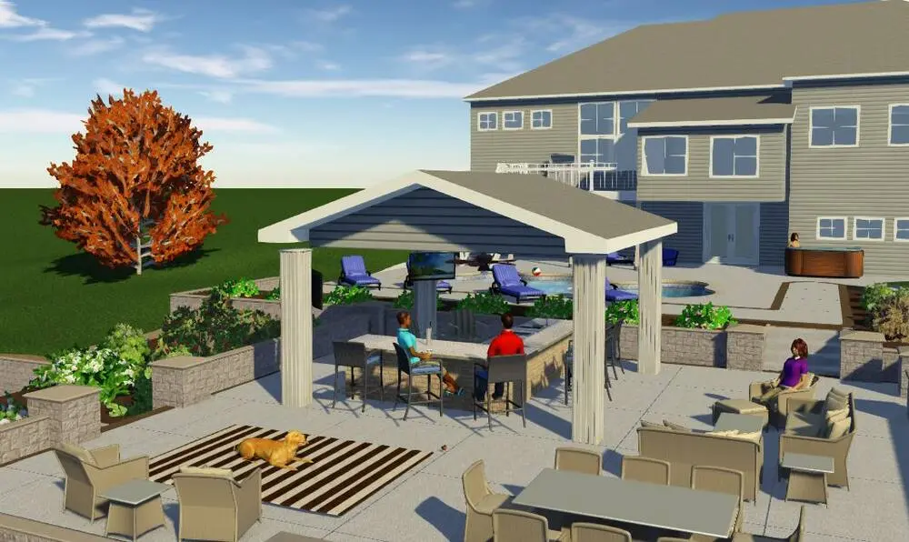 Landscape project by Landforms Design Inc in Cedar Rapids Iowa