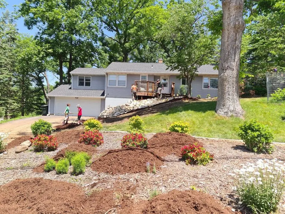 Landscape project by Landforms Design Inc in Cedar Rapids Iowa