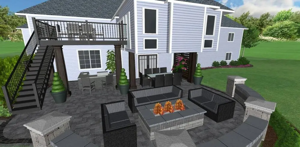 Landscape project by Landforms Design Inc in Cedar Rapids Iowa