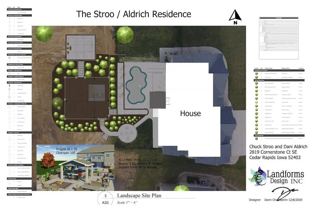 Landscape project by Landforms Design Inc in Cedar Rapids Iowa