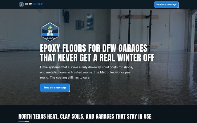 Dallas–Fort Worth Epoxy website preview