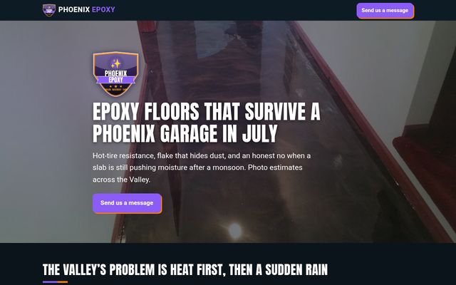 Phoenix Epoxy website preview