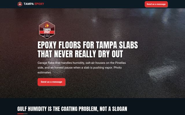 Tampa Epoxy website preview