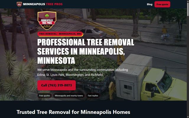 Minneapolis Tree Pros website preview